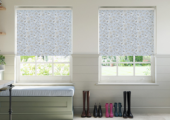 Floral Outlines, Eggshell Blue - Roller Blind - Image 3